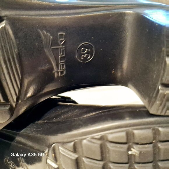 Dansko Womens Black Leather Heeled Loafers With Buckle Strap Size 39 - Picture 10 of 12